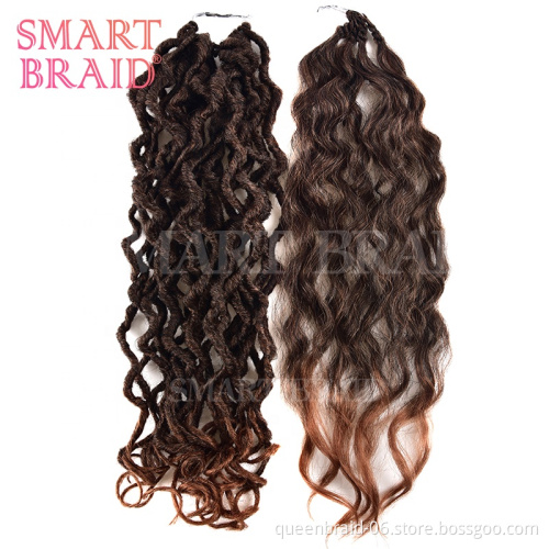 Ombre Mermaid Faux Locs 20inch 18strands Braid Hair Bohemin Crochet Braids Synthetic Braiding Hair Extension For Afro Women